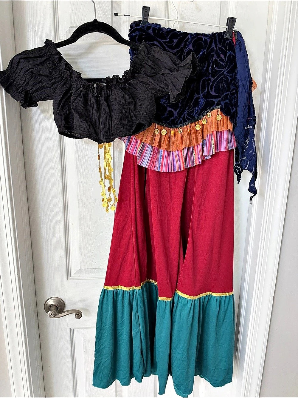 Leg Avenue Crystal Ball Beauty Costume Red & Blue Small/Petite